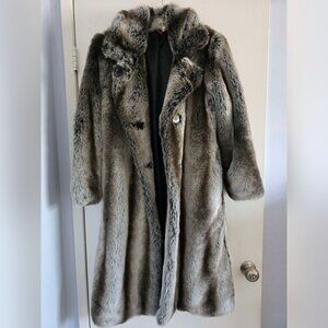 Vintage Just In Time USA Faux Fur Coat Size S Mobwife